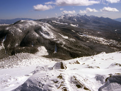 蓼科山頂から見た八ヶ岳の写真
