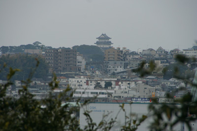 小田原城を遠望した写真