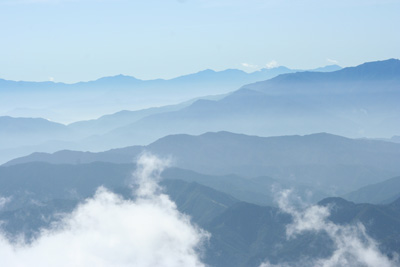南アルプス塩見岳から聖岳までの写真