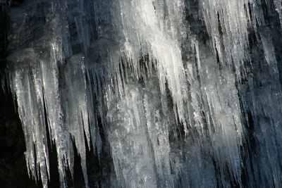 氷瀑のつららの写真