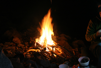 焚き火の写真