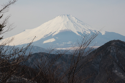 展望園地から見た富士山の写真