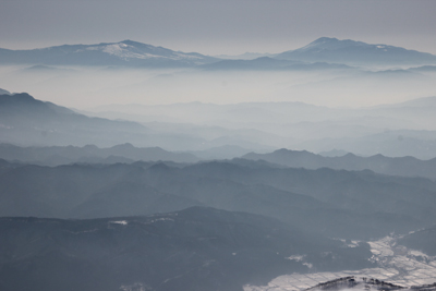 浅間山と四阿山の写真