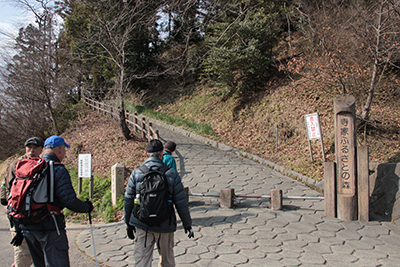 熊野神社への登り口での写真