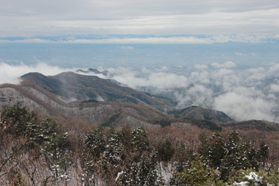 山頂から見た高崎市方面の写真