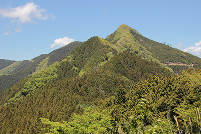 杉の峠方面から見た秩父御岳山の写真