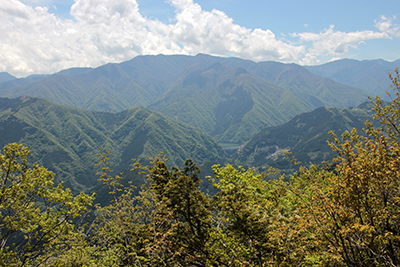 山頂から見た和名倉山の写真