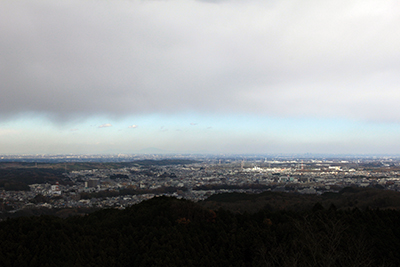赤ぼっこから見た関東平野と筑波山方面の写真