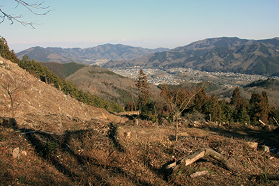 長瀞の町と大平山、陣見山方面の写真