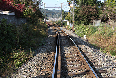 秩父鉄道の線路の写真