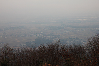 雨引山山頂から見た関東平野の写真