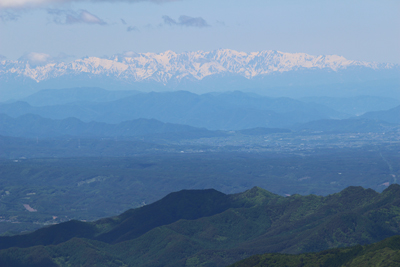 白馬岳から唐松岳方面の写真