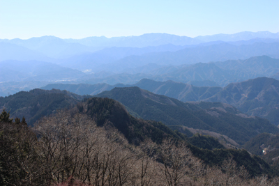 雲取山から雁坂嶺方面の写真