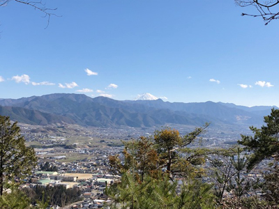 塩ノ山から見た富士山方面の写真