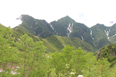 北葛岳、七倉岳、船窪岳の写真