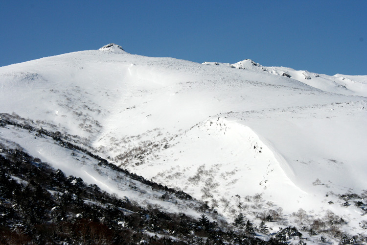 冬の安達太良山の写真