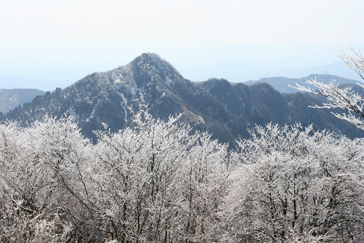 樹氷と鎌ヶ岳の写真