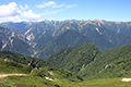 燕山荘から見た野口五郎岳方面の写真にリンク