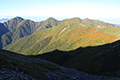 赤石岳への登りから見た兎岳方面の稜線の写真にリンク