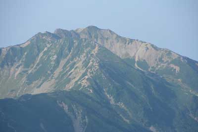 仙丈岳の山頂付近の写真