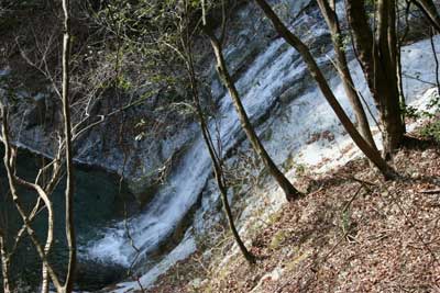 大滝沢にかかる滝の写真