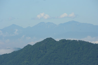 聖岳、赤石岳、悪沢岳の写真