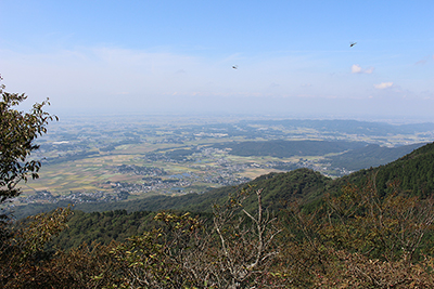 山頂から見た関東平野の写真