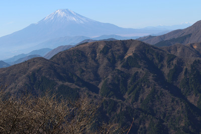 富士山と南アルプス方面の写真